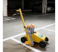 Machine de Traçage Peinture de Marquage de Parking Robuste, Machine de Marquage de Lignes Portative avec Bac de Rangement, Pulvérisateur de Peinture pour Asphalte, Béton et Gazon