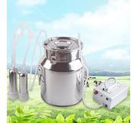 Machine De Traite À Pulsation Rechargeable 14L, Trayeuse Électrique Portable Chèvre Sous Vide，Automatique Lait Est Plein, Seau Collecte Lait Inoxydable, pour Famille(COW,Rechargeable version)