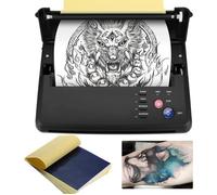 Machine de Transfert Tatouage Professionnel Machine à Transfert Tatouage Machine à Pochoir Thermique Tattoo avec 10 Feuilles Papier