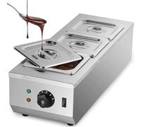 Machine de trempe de chocolat 1200 W, température réglable de 30 ℃ à 85 ℃, fondeur de chocolat chaud commercial pour chauffer et faire fondre du chocolat, lait, crème, soupe