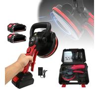Machine de vibration sans fil pour carrelage - Outil de carrelage portable avec ventouse, 6 modes de vitesse, écran LCD et 2 batteries pour installation au sol/mur