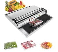 Machine d'emballage alimentaire avec contrôle à 5 vitesses, grand plateau, cutter et plaque chauffante pour un emballage efficace