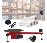 Machine d'emballage avec distributeur de film étirable, banc d'emballage électrique, machine d'emballage portable avec 4 rouleaux de film de 50 cm de large pour cartons de logistique express