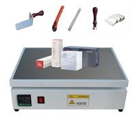 Machine d'emballage de cellophane, machine de thermoscellage de bureau avec contrôle de température PID et coussinets antidérapants, pour boîte à thé, emballage cosmétique, film PVC 20×20cm
