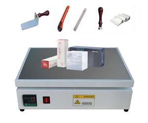 Machine d'emballage de cellophane, machine de thermoscellage de bureau avec contrôle de température PID et coussinets antidérapants, pour boîte à thé, emballage cosmétique, film PVC 20×20cm