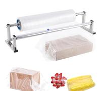 Machine d'emballage de film étirable - Machine d'emballage en plastique avec lame de coupe intégrée, tension réglable, design en forme de U pour tubes en papier de 76 mm