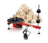 Machine d'emballage électrique de film étirable avec mode semi-automatique, construction en acier robuste pour entrepôt et centre d'expédition