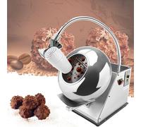 Machine d'enrobage de chocolat à vitesse réglable, séchage à température constante, matériau en acier inoxydable, diamètre 300mm, interrupteur à une touche,3-6kg/H