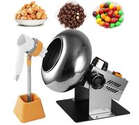 Machine d'enrobage de sucre 200 W Machine d'enrobage automatique 1-3 kg/heure, avec poignée et sèche-cheveux et support, outil de polissage de chocolat d'enrobage de sucre électrique à angle