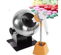 Machine d'enrobage de sucre Enrobeuse de sucre électrique avec support et souffleur, machine de panure de chocolat commerciale de 1 à 3 kg, machine de polissage de chocolat à angle réglable,