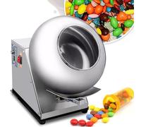 Machine d'enrobage de sucre Petite machine commerciale de fabrication de chocolat, machine automatique d'enrobage de comprimés de 180 W, machine de polissage d'enrobage de chocolat de 3 à 6