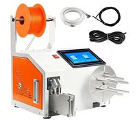 Machine d'enroulement et de ligaturage de bobines, machine d'enroulement et de regroupement de fils, pour cordons d'alimentation, papeterie et applications industrielles.