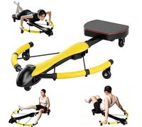 Machine d'entraînement de base avec compteur numérique | 5 vitesses de longueur et 3 niveaux de résistance, ceinture extensible à 90° pour débutants, équipement d'exercice à domicile