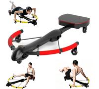 Machine d'entraînement de base avec compteur numérique | 5 vitesses de longueur et 3 niveaux de résistance, ceinture extensible à 90° pour débutants, équipement d'exercice à domicile