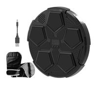 Machine D'entraînement De Boxe - Entraîneur De Punch LED Musical Monté au Mur - Outil De Sport Indoor 6 Vitesses Pour Hommes Garçons Et Filles