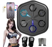 Machine d'entraînement de boxe, équipement de frappe mural intelligent Bluetooth avec vitesse réglable, plusieurs modes, 5000 chansons pour exercice à la maison et soulagement du stress