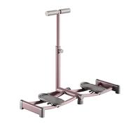 Machine d'entraînement musculaire du plancher pelvien - Équipement d'entraînement de ski d'intérieur antidérapant - Outil d'exercice pliable pour la salle de sport à domicile (rose avec main courante)