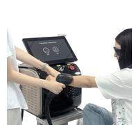 Machine d'épilation de laser de diode de deux en un + machine de détartrage de laser de picoseconde système de refroidissement multifonctionnel beauté 3500w