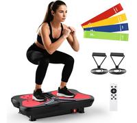 Machine d'exercice à plaque vibrante pour drainage lymphatique, machine à vibrations pour perdre du poids de tout le corps, plate-forme de fitness vibrante de 181,4 kg et 200 vitesses réglables pour