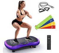 Machine d'exercice à plaque vibrante pour drainage lymphatique, machine à vibrations pour perdre du poids de tout le corps, plate-forme de fitness vibrante de 181,4 kg et 200 vitesses réglables pour