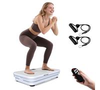 Machine d'exercice à plaque vibrante pour drainage lymphatique, massage et perte de poids, capacité de 181,4 kg, plate-forme vibrante pour entraînement de tout le corps, brûleur de graisse pour homme