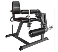 Machine d'extension de jambe - SPORTNOW - capacité 120 kg - multifonction - entraînement des hanches, cuisses - acier - noir