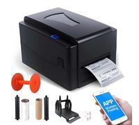 Machine d'impression de ruban de satin - Imprimante à transfert thermique pour l'impression de bricolage - Étiquettes d'entretien lavables - Rubans et étiquettes de prix avec USB et cordon