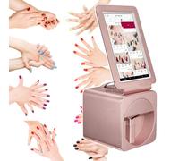 Machine D'Impression éLectrique Pour Nail Art Avec RéSolution De 2400 Dpi, Avec éCran De 10,1 Pouces, Impression à Positionnement RéGlable, Avec PoignéE,RoseGold