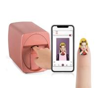 Machine D'imprimante À Ongles Automatique Intelligente 3d, Prise En Charge Wifi/Bricolage/Usb, Imprimante Numérique Mobile Pour Nail Art, Machine Peinture À Ongles Portable Multifonction,RoseGold