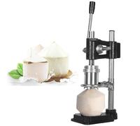 Machine d'ouverture de noix coco, outil, machines trous manuelles, for jeunes, tendres, cheveux, usage commercial ou domestique, base stable, tête pression précision(Black)