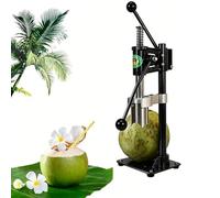 Machine d'ouverture de trou de noix de coco commerciale, outil manuel d'ouverture de noix de coco avec base de moulage et poignée antidérapante, coupes propres et nettes et pas de déchets de viande de