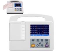 Machine ECG Portable À 12 Dérivations, Enregistre L'ECG Et La Fréquence Cardiaque Sur 12 Canaux, Écran Large De 5 Pouces Avec Papier D'impression, Acquisition Et Analyse De Données ECG En Temps Réel
