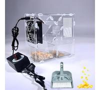 Machine Électrique À Coque Soufflée for Graines d'oiseaux, avec 2 Greniers Indépendants Et Ventilateur À Vitesse Réglable, Vitesse du Vent Réglable, for Céréales