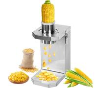 Machine électrique à égrener le maïs, égreneuse de maïs en acier inoxydable de 40W avec entrée de 6,5 cm, éplucheuse de maïs automatique à une touche pour maïs frais et cuit, éplucheur de grains