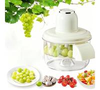 Machine Électrique à Éplucher les Raisins, Machine Automatique d'Épluchage en Acier Inoxydable 304, Machine à Fruits Intelligente Rechargeable Commerciale pour Raisins, ail Tomates et Cerises (Blanc)