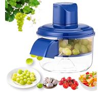Machine Électrique à Éplucher les Raisins, Machine Automatique d'Épluchage en Acier Inoxydable 304, Machine à Fruits Intelligente Rechargeable Commerciale pour Raisins, ail Tomates et Cerises (Bleu)