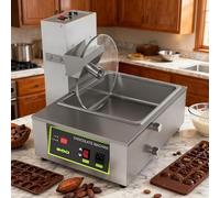 Machine électrique à fondre le chocolat, tempéreuse à chocolat, mélangeur-mélangeur en acier inoxydable pour enrobage de chocolat, contrôle de la température de 0 à 95 °C 8kgmeltingtankwithmixer