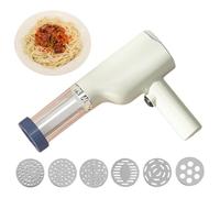 Machine électrique à nouilles - Taille-nouilles automatique, 6 moules différents | Presse à pâte rechargeable, ABS robuste réutilisable pour pâte maison Festival nourriture ajoutée