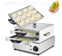 Machine électrique à rouleau de riz avec minuteur et cuiseur vapeur pour hot-dogs et petits pains, poignée résistante à la chaleur