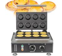 Machine électrique à tarte aux œufs de 1550 W, avec 8 trous, chauffage des deux côtés, minuterie de 0 à 5 minutes, pour boulangerie.