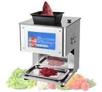 Machine électrique Commerciale à Découper La Viande 450 W, Trancheuse, Effilocheuse Et Coupe-Dés En Acier Inoxydable, Appareil De Découpe à épaisseur Réglable Pour Bœuf Agneau Poulet(2mm)