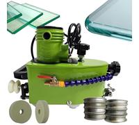 Machine électrique de bordure de verre avec 8 roues diamantées pour meulage et polissage des bords biseautés ronds droits, portable et efficace