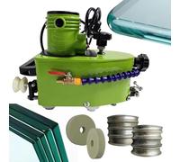 Machine électrique de bordure de verre - Petite bordure portable pour plexiglas, acrylique, marbre, céramique avec 8 roues diamantées et 2 roues de polissage