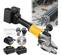 Machine électrique de cisaillement des barres d'armature - Moteur sans balais de 2000 W, double batterie pour une coupe efficace des métaux durs, outil de qualité professionnelle