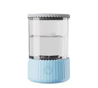 Machine électrique de nettoyage de pinceaux de maquillage, rotateur USB portable bleu, rondelle de brosse cosmétique électronique avec tampon en caoutchouc, nettoyage automatique en profondeur pour