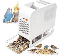 Machine Électrique de Nettoyage des Graines et Séparateur for Perroquets | Avec Ventilateur Réglable à 5 Vitesses for un Criblage Efficace du Riz du des Haricots et Semences(White)