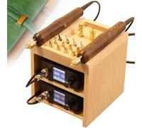 Machine électrique de plissage des bords du cuir, presse chauffante pour cuir, appareil de chauffage pour estampage et scellage du cuir,Double
