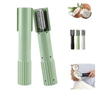 Machine Électrique De Râpe Noix Coco, Broyeur Portatif D'éplucheur Grattoir Avec La Lame Rotative Anti-éclaboussures En Acier Inoxydable(Green)