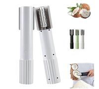 Machine Électrique De Râpe Noix Coco, Broyeur Portatif D'éplucheur Grattoir Avec La Lame Rotative Anti-éclaboussures En Acier Inoxydable(White)