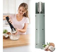 Machine électrique de râpe noix coco, broyeur portatif d'éplucheur grattoir, cuisine rotative anti-éclaboussures automatique sans fil, rouleau d'acier inoxydable(Green 1)